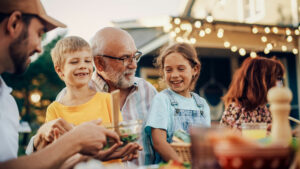 grandparent with grandkids